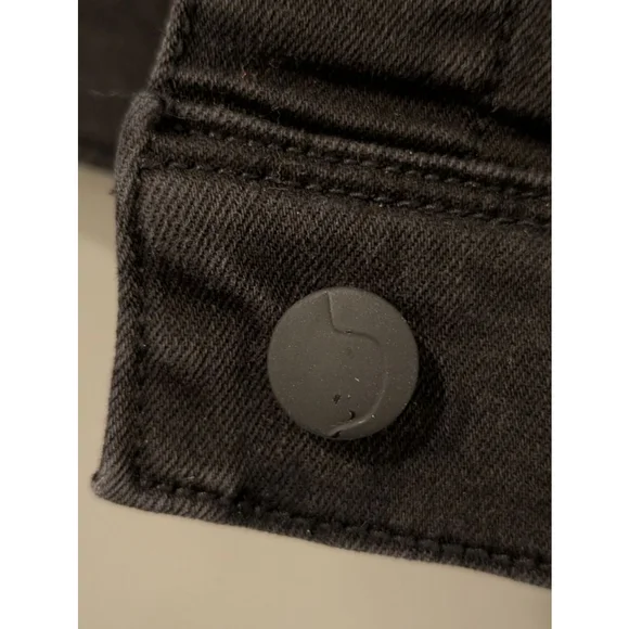 Women's Joe's Jeans Black Distressed Denim Lightweight Jacket M - Picture 4 of 11